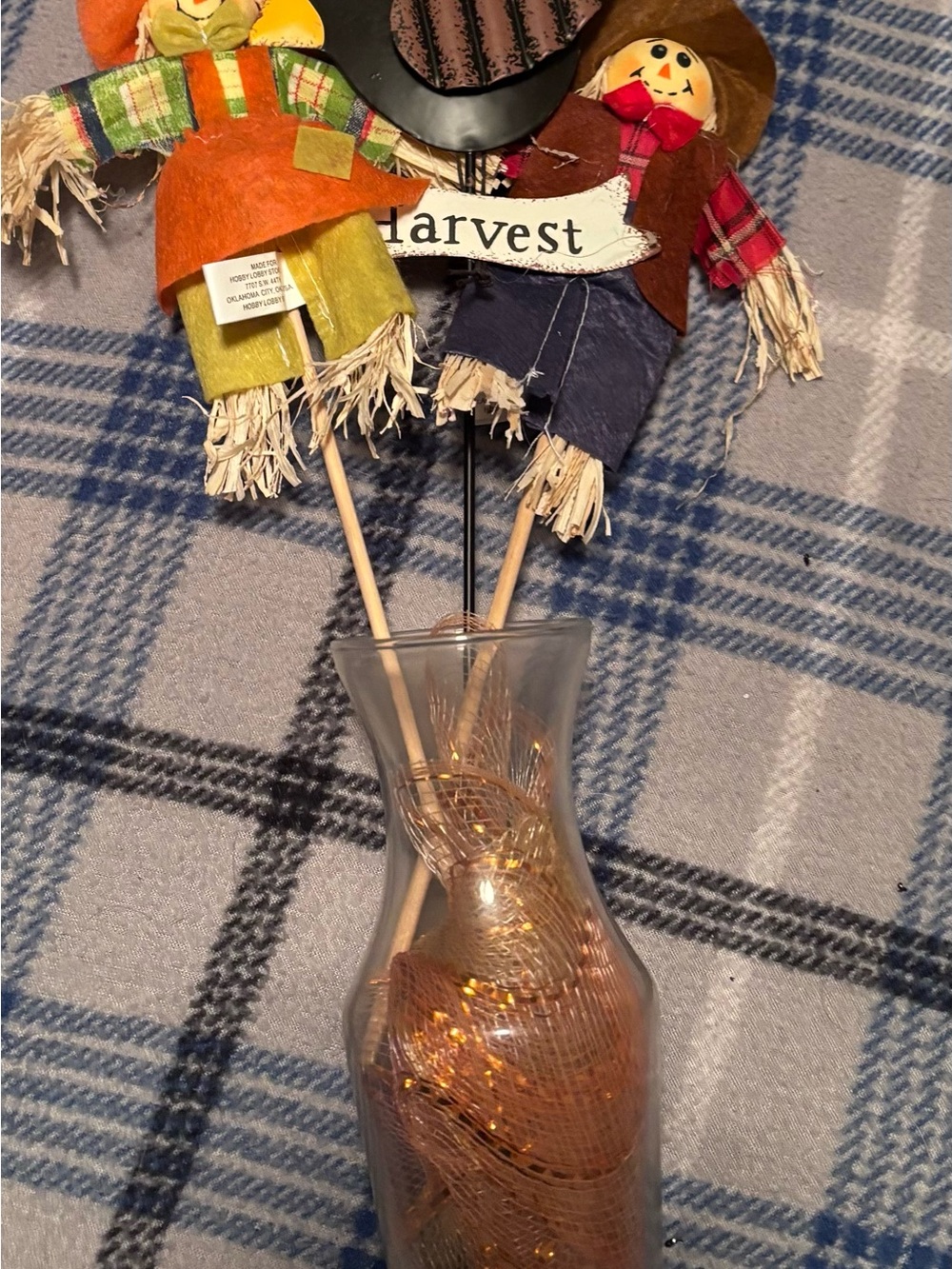 Harvest Scarecrow Sticks in Orange and Brown - Unbranded